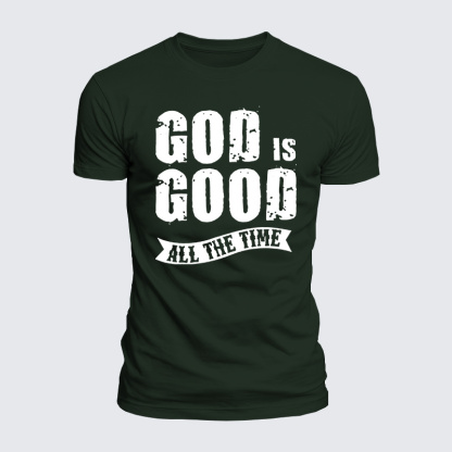 God Is Good All The Time Jesus God Christian  – Luxe Mercerized Interlock Cotton Tee