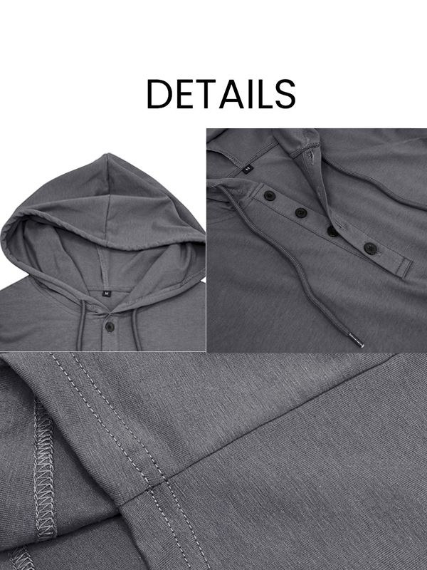 Armor Up Christian Hooded Henley T Shirt