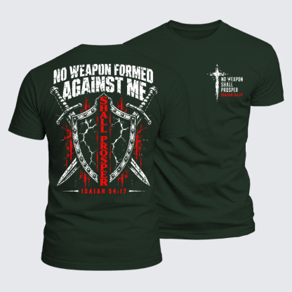 Luxe Mercerized Cotton Tee - No Weapon Formed Against Me Shall Prosper – Isaiah 54:17