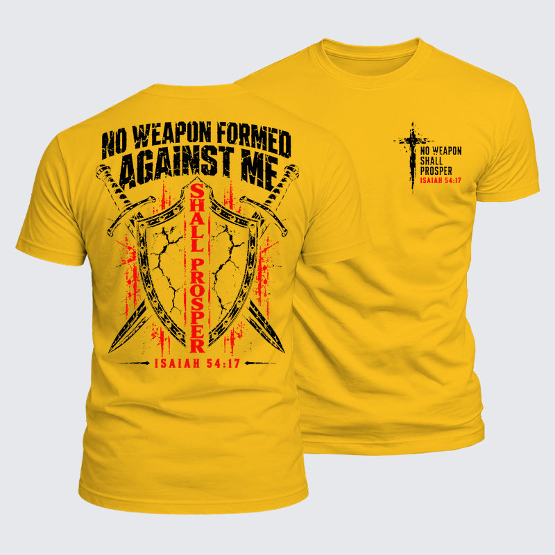 Luxe Mercerized Cotton Tee - No Weapon Formed Against Me Shall Prosper – Isaiah 54:17
