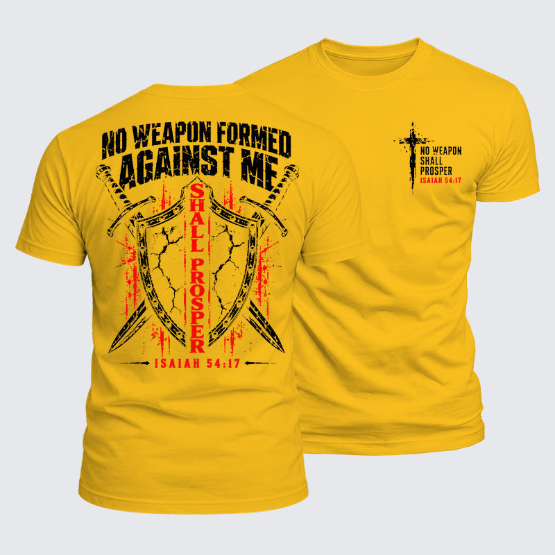 Luxe Mercerized Cotton Tee - No Weapon Formed Against Me Shall Prosper – Isaiah 54:17