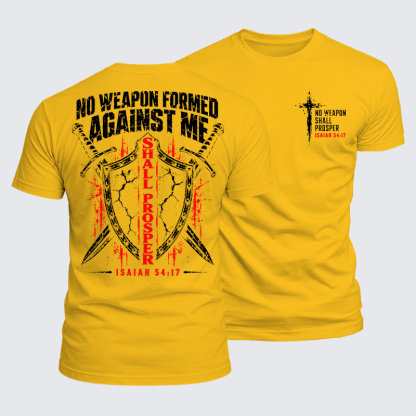 Luxe Mercerized Cotton Tee - No Weapon Formed Against Me Shall Prosper – Isaiah 54:17