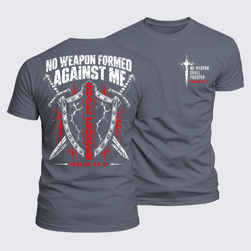 Luxe Mercerized Cotton Tee - No Weapon Formed Against Me Shall Prosper – Isaiah 54:17