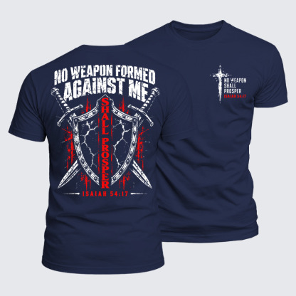 Luxe Mercerized Cotton Tee - No Weapon Formed Against Me Shall Prosper – Isaiah 54:17