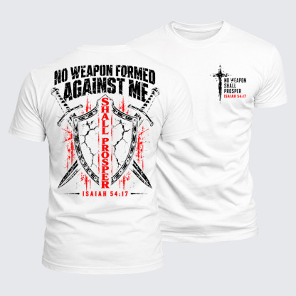 Luxe Mercerized Cotton Tee - No Weapon Formed Against Me Shall Prosper – Isaiah 54:17