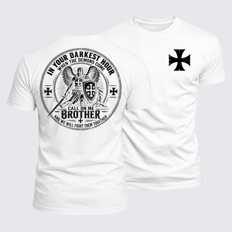 Luxe Mercerized Cotton Tee - Call On Me Brother – Knights of Faith