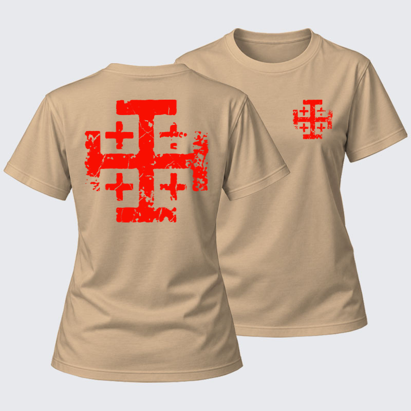 Women's T-shirts    -  Knights Templar Jerusalem Cross