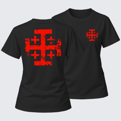 Women's T-shirts    -  Knights Templar Jerusalem Cross