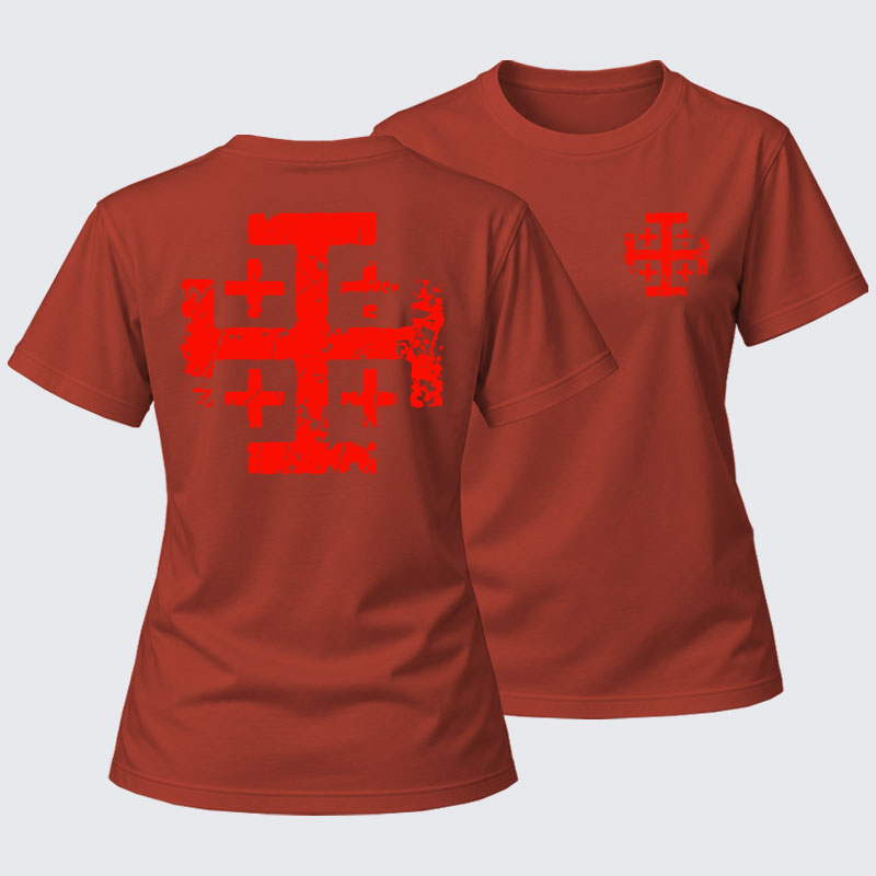 Women's T-shirts    -  Knights Templar Jerusalem Cross