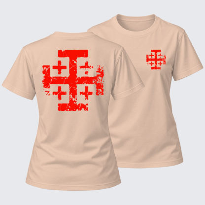 Women's T-shirts    -  Knights Templar Jerusalem Cross