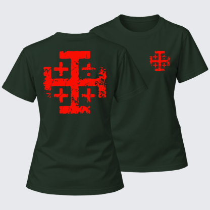 Women's T-shirts    -  Knights Templar Jerusalem Cross