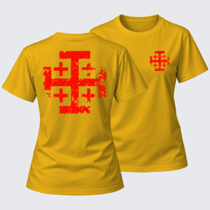 Women's T-shirts    -  Knights Templar Jerusalem Cross
