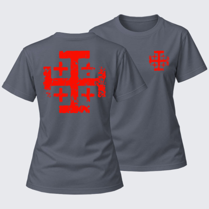 Women's T-shirts    -  Knights Templar Jerusalem Cross