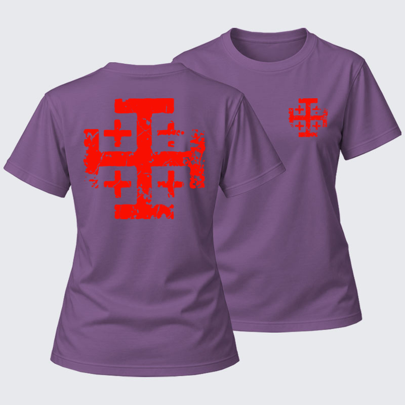 Women's T-shirts    -  Knights Templar Jerusalem Cross