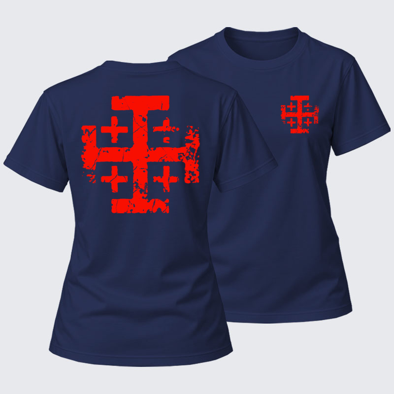 Women's T-shirts    -  Knights Templar Jerusalem Cross