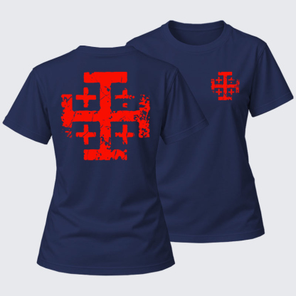 Women's T-shirts    -  Knights Templar Jerusalem Cross