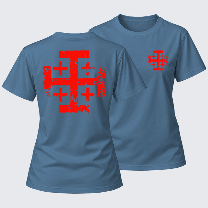 Women's T-shirts    -  Knights Templar Jerusalem Cross