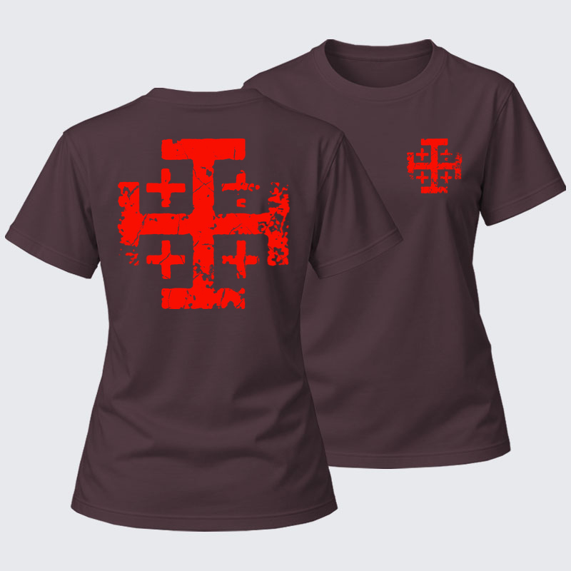 Women's T-shirts    -  Knights Templar Jerusalem Cross