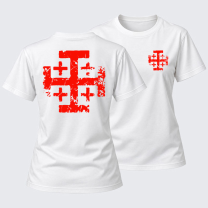 Women's T-shirts    -  Knights Templar Jerusalem Cross