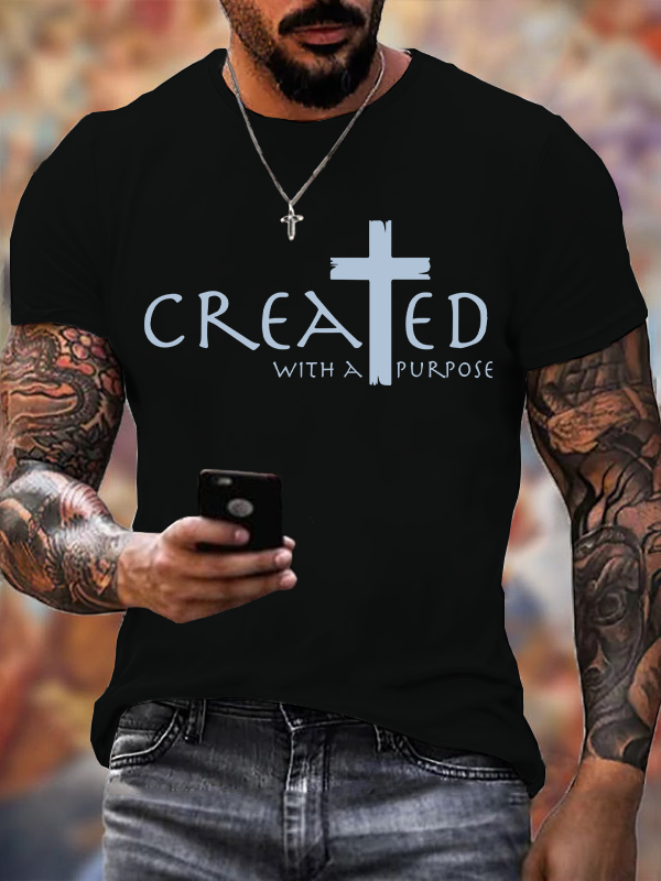 Creaed with a Purpose Men's T-Shirts