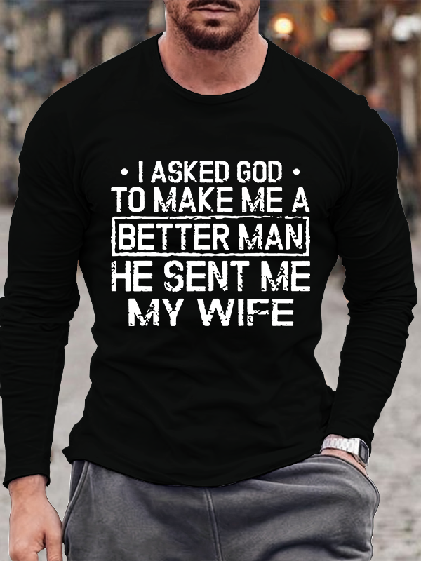 Men's  faith God'S Strong Hand Is Over My Life Long Sleeve T-Shirt