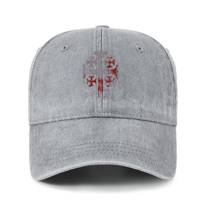 Heritage Washed Cap - Deus Vult - Gray (front)
