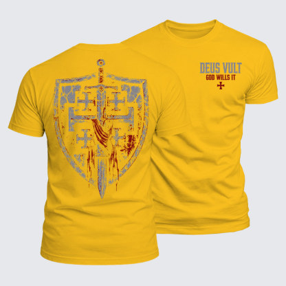 Luxe Mercerized Cotton Tee - Deus Vult: God Wills It