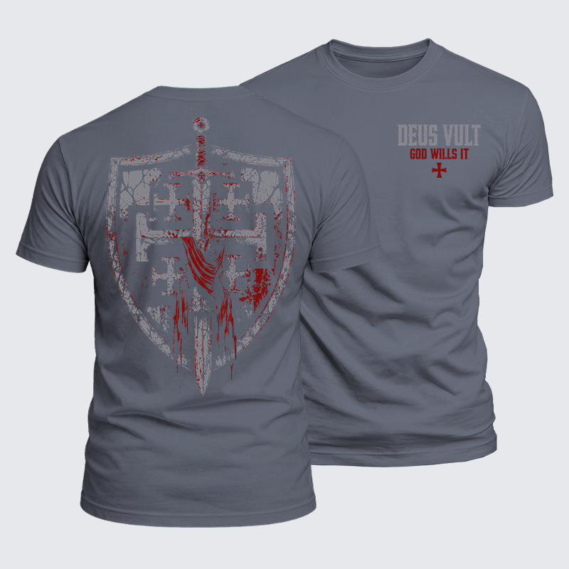 Luxe Mercerized Cotton Tee - Deus Vult: God Wills It
