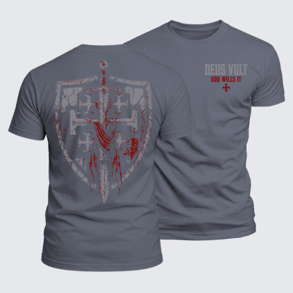 Luxe Mercerized Cotton Tee - Deus Vult: God Wills It