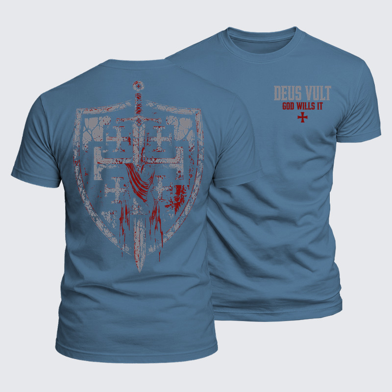 Luxe Mercerized Cotton Tee - Deus Vult: God Wills It