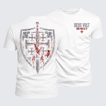 Luxe Mercerized Cotton Tee - Deus Vult: God Wills It