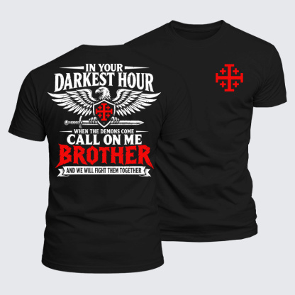 Luxe Mercerized Cotton Tee - Call On Me Brother – Knights of Faith