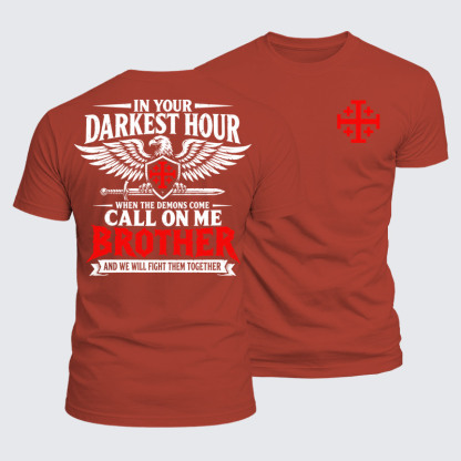 Luxe Mercerized Cotton Tee - Call On Me Brother – Knights of Faith