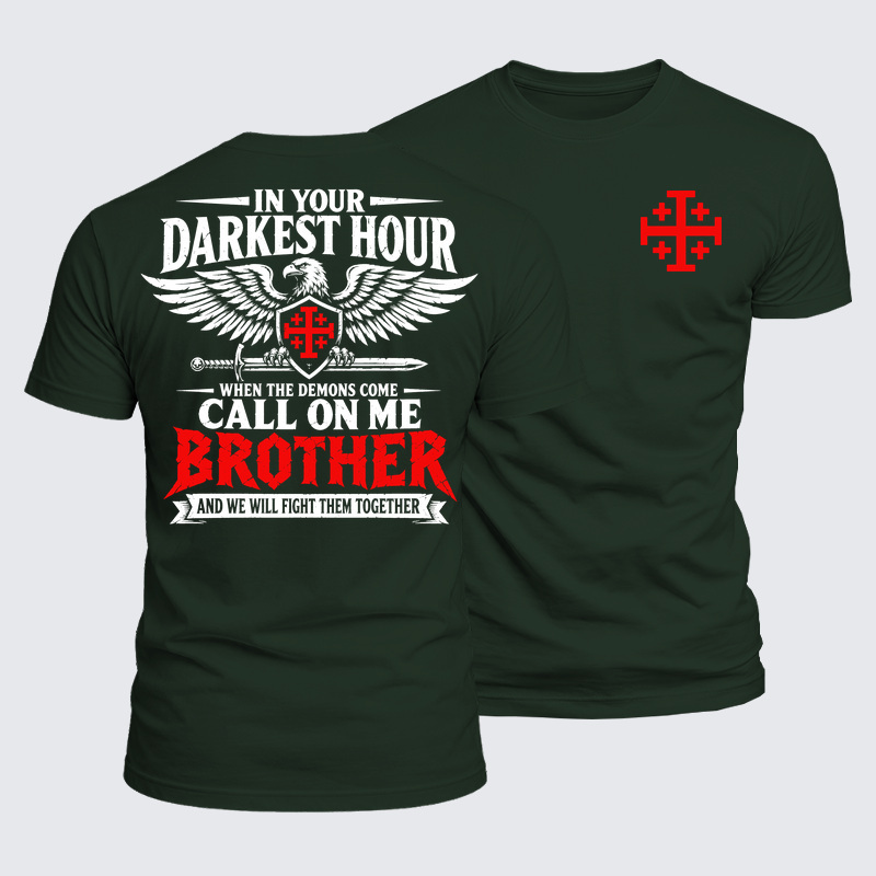 Luxe Mercerized Cotton Tee - Call On Me Brother – Knights of Faith