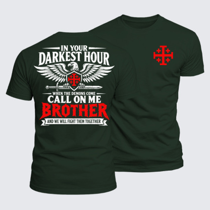 Luxe Mercerized Cotton Tee - Call On Me Brother – Knights of Faith