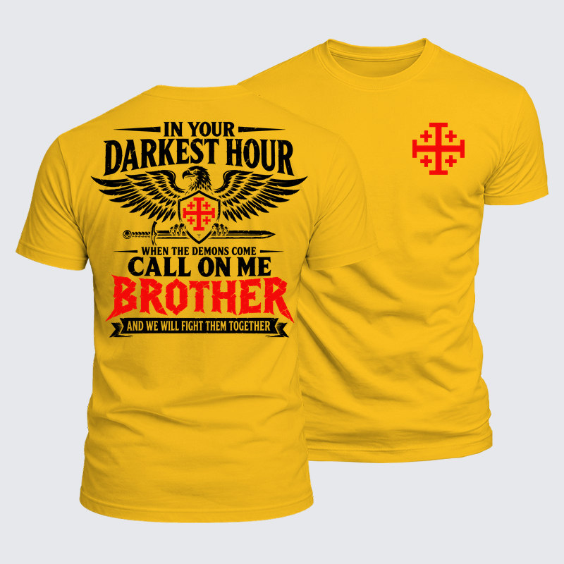 Luxe Mercerized Cotton Tee - Call On Me Brother – Knights of Faith