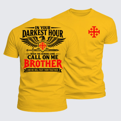 Luxe Mercerized Cotton Tee - Call On Me Brother – Knights of Faith