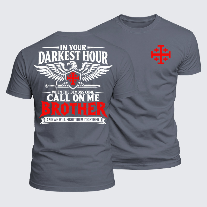 Luxe Mercerized Cotton Tee - Call On Me Brother – Knights of Faith