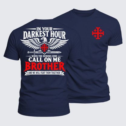 Luxe Mercerized Cotton Tee - Call On Me Brother – Knights of Faith