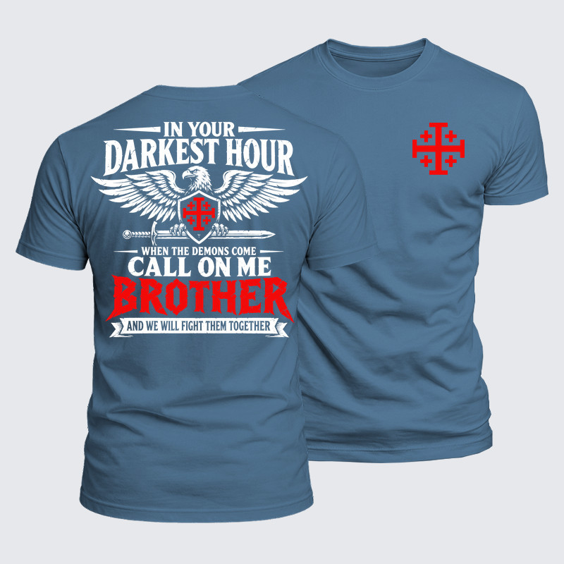 Luxe Mercerized Cotton Tee - Call On Me Brother – Knights of Faith