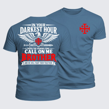 Luxe Mercerized Cotton Tee - Call On Me Brother – Knights of Faith