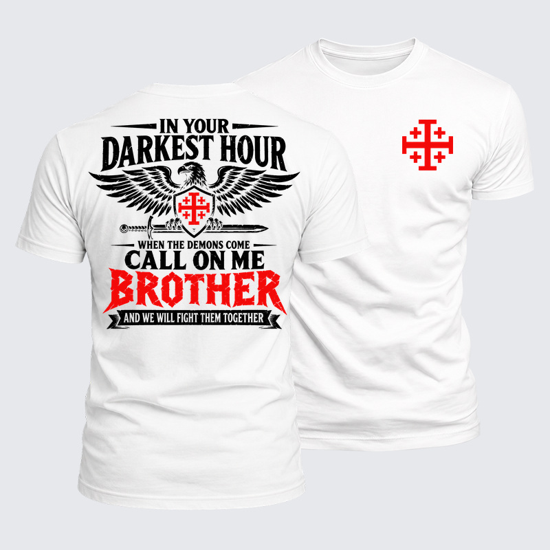 Luxe Mercerized Cotton Tee - Call On Me Brother – Knights of Faith