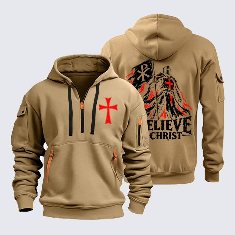 Zipper Hoodies – I Believe in Christ – Christian Warrior Knight