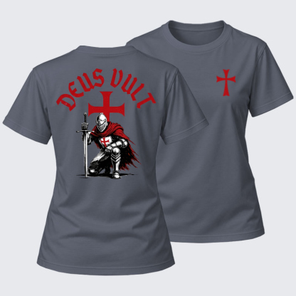 Women's T-shirts   - Templar Knight Crusader Deus Vult   
