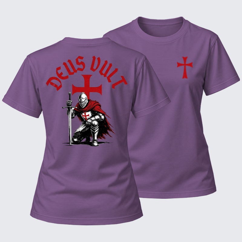 Women's T-shirts   - Templar Knight Crusader Deus Vult   