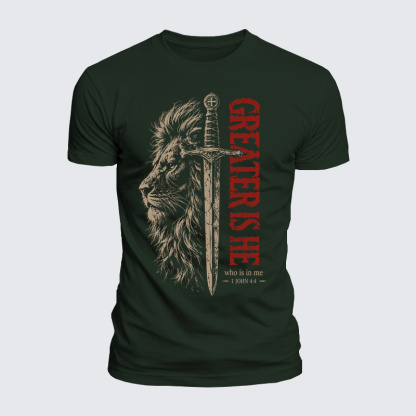 Luxe Mercerized Cotton Tee - Greater Is He
