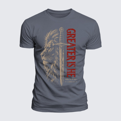 Luxe Mercerized Cotton Tee - Greater Is He