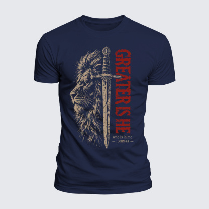 Luxe Mercerized Cotton Tee - Greater Is He