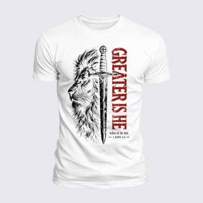 Luxe Mercerized Cotton Tee - Greater Is He