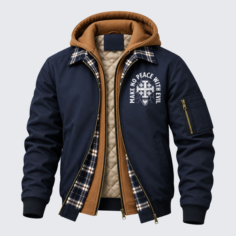 Lift Heavy Pray Hard Christian Hooded Bomber Jacket-soulsbelief